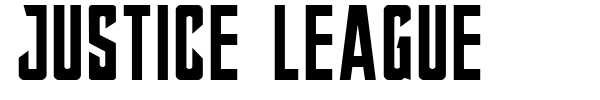 Justice League font preview